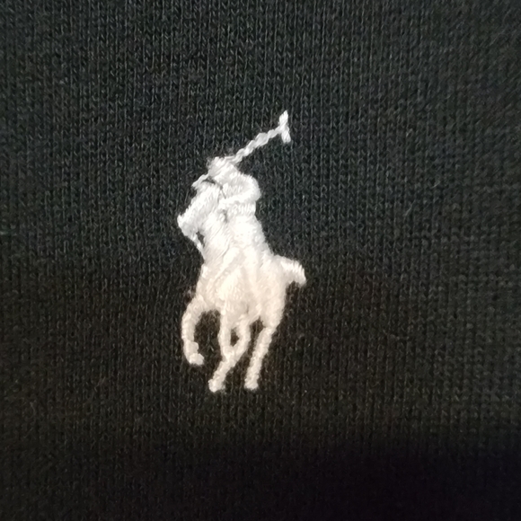 Polo by Ralph Lauren Men's Black Hoodie with White Accents - Picture 6 of 7